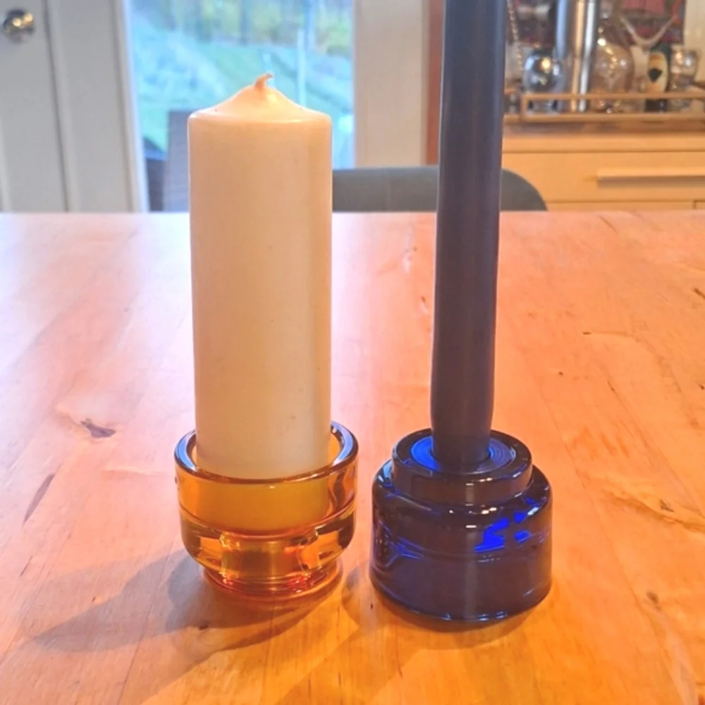 NWT Ikea Ädelhet convertible candle holders (4) and 2 inch flameless candles (3)